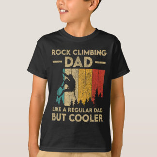 Rock Climbing Dad Vintage Funny Bouldering Design  T-shirt