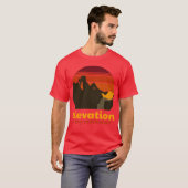 Rock Climbing Elevation Motivation retro T-shirt (Voorkant volledig)