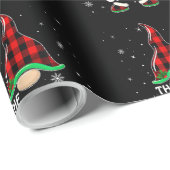 Rock Climbing Gnome Buffalo Plaid Matching Family Cadeaupapier (Rol Hoek)