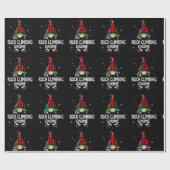 Rock Climbing Gnome Buffalo Plaid Matching Family Cadeaupapier (Vlak)