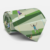 Rock Climbing Greens Neck Tie Stropdas (Opgerold)
