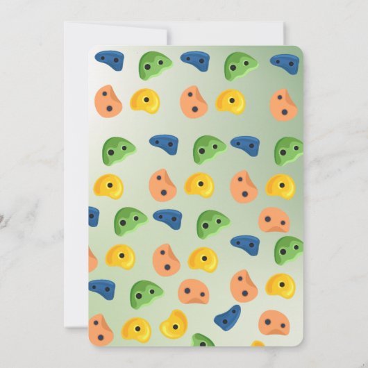 Rock Climbing Gym Adventure Birthday Invitation Kaart (Achterkant)