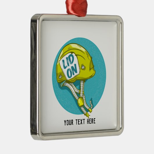 Rock Climbing Helmet Metalen Ornament (Rechts)