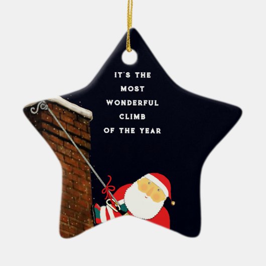 Rock Climbing Holiday Gift Keramisch Ornament (Voorkant)