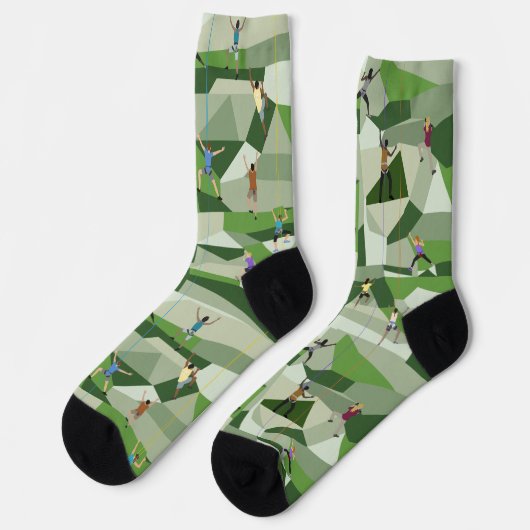 Rock Climbing in Greens Crew Socks Sokken (Links)