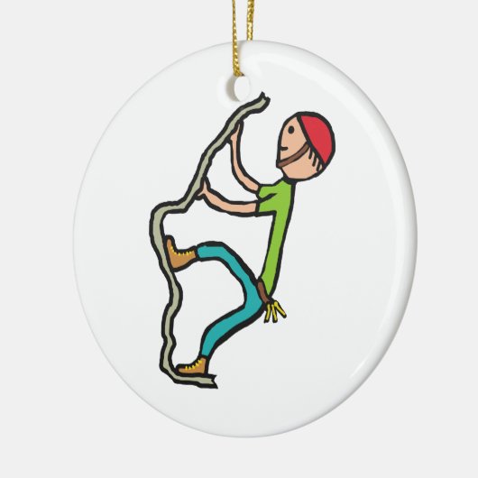 Rock Climbing Keramisch Ornament (Links)