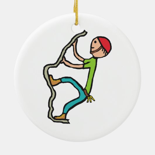 Rock Climbing Keramisch Ornament (Achterkant)