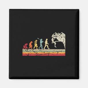Rock Climbing Menselijke Evolutie Vintage Klimmer  Magneet