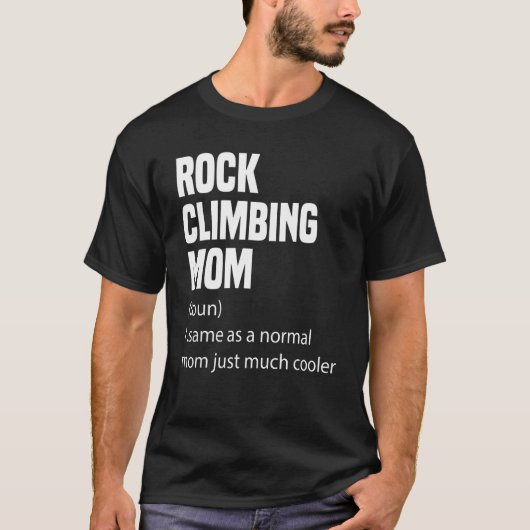 Rock Climbing Mom Dictionary Definition Funny Spor T-shirt (Voorkant)