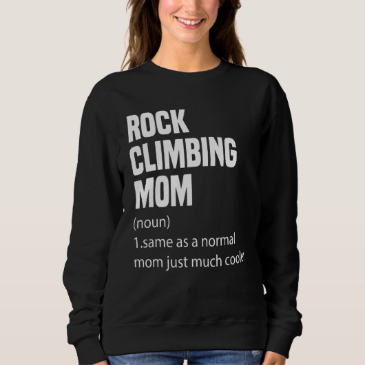 Rock Climbing Mom Dictionary Definition Funny Spor Trui (Voorkant)