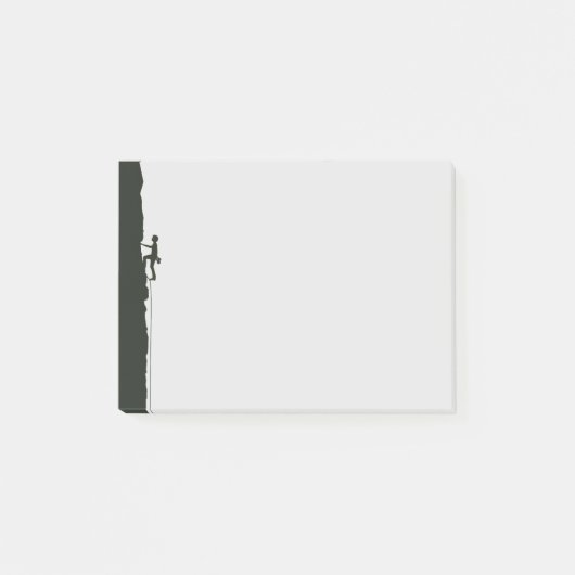 Rock Climbing Mountain Climber Silhouette Post-it® Notes (Voorkant)