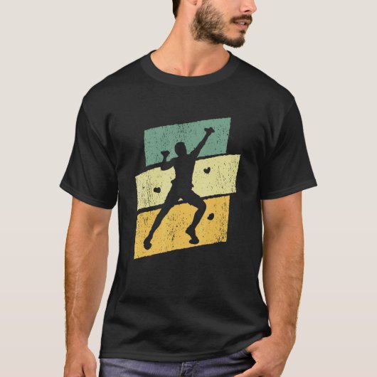 Rock Climbing Mountain Climber vintage Bouldering T-shirt (Voorkant)