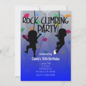 Rock Climbing Party verjaardagsuitnodigingen Kaart (Voorkant)