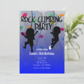 Rock Climbing Party verjaardagsuitnodigingen Kaart (Staand voorkant)