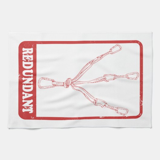 Rock climbing redundant belay station theedoek (Horizontaal)