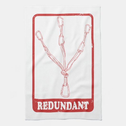 Rock climbing redundant belay station theedoek (Verticaal)