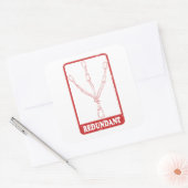 Rock climbing redundant belay station vierkante sticker (Envelop)