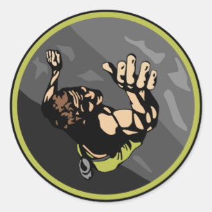 Rock Climbing Ronde Sticker