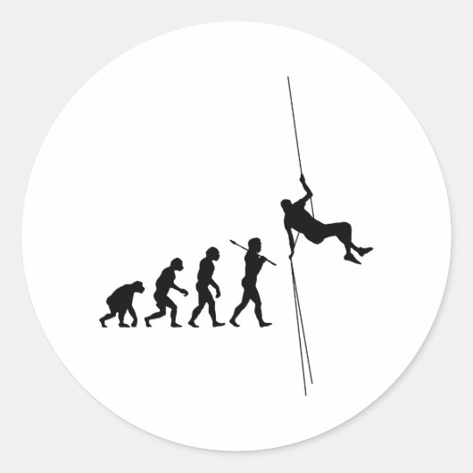 Rock Climbing Ronde Sticker (Voorkant)