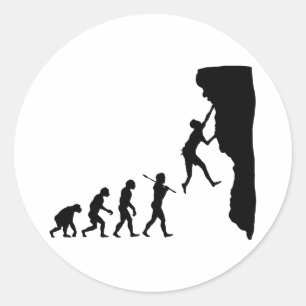 Rock Climbing Ronde Sticker