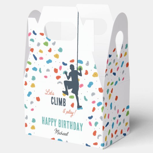 Rock Climbing Schattige Kids Verjaardagsfeest Bedankdoosjes (Geopend)
