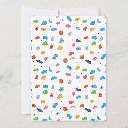 Rock Climbing Schattige Kids Verjaardagsfeest Kaart (Achterkant)