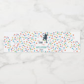 Rock Climbing Schattige Kids Verjaardagsfeest Waterfles Etiket (Enkel label)