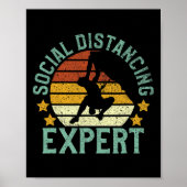 Rock Climbing Social Distancing Tee Climber Gift B Poster (Voorkant)
