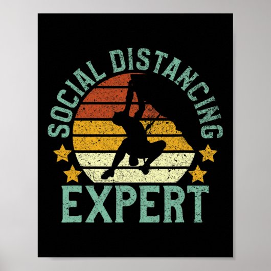 Rock Climbing Social Distancing Tee Climber Gift B Poster (Voorkant)