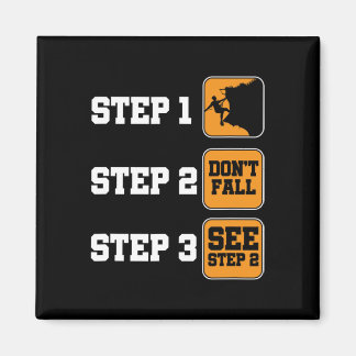 Rock Climbing Steps Mountain Hiking Camping Nature Magneet