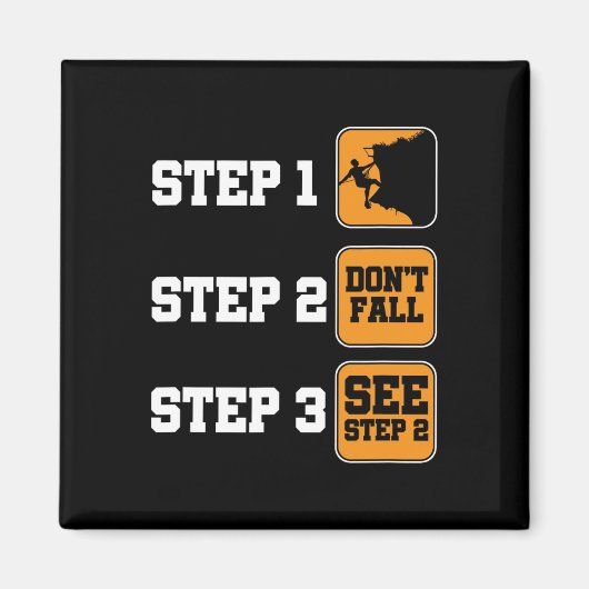 Rock Climbing Steps Mountain Hiking Camping Nature Magneet (Voorkant)