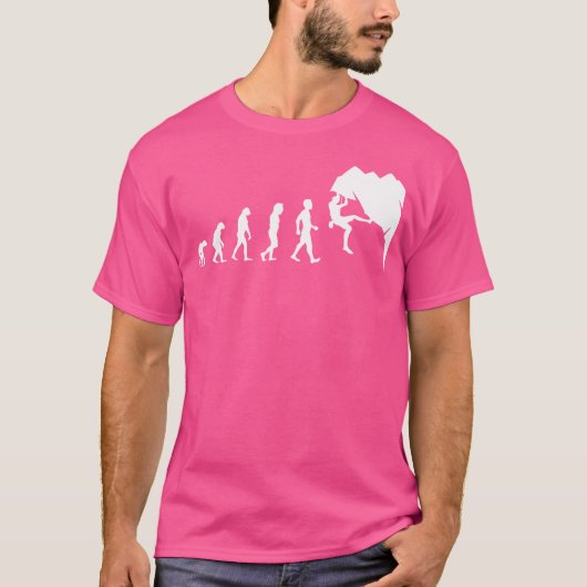 Rock Climbing T Shirt voor Rock Climber Funny Evol (Voorkant)