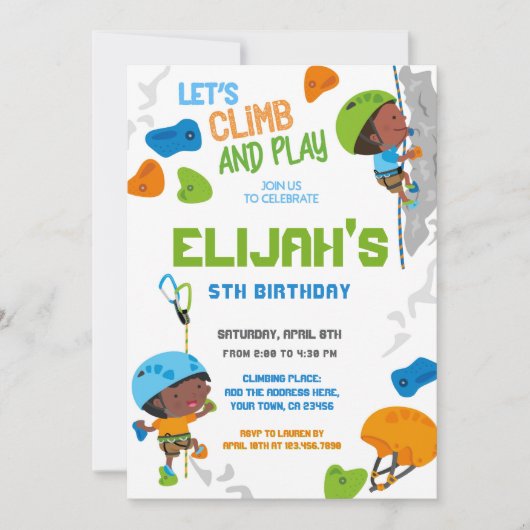 Rock Climbing Verjaardag Kaart (Voorkant)