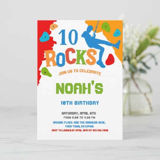 Rock Climbing Verjaardag Kaart (Staand voorkant)