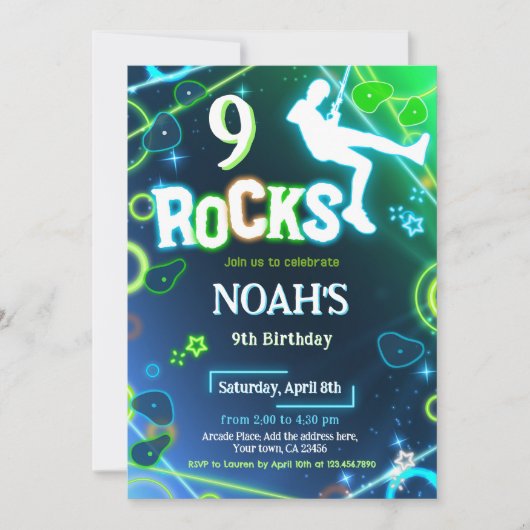 Rock Climbing Verjaardag Kaart (Voorkant)