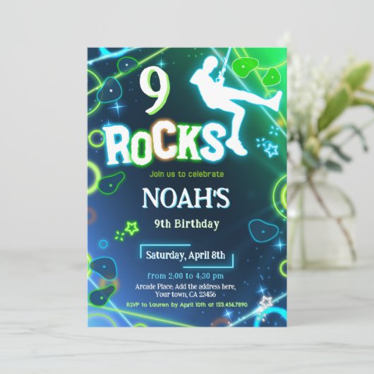 Rock Climbing Verjaardag Kaart (Staand voorkant)