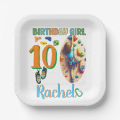 Rock Climbing Verjaardag Meisje Adventure Klaar Papieren Bordje (Voorkant)