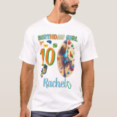Rock Climbing Verjaardag Meisje Adventure Klaar T-shirt (Voorkant)