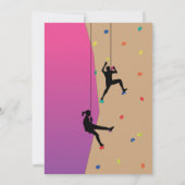 Rock Climbing Verjaardag Party Muur Klimmen Uitnod Kaart (Achterkant)