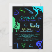 Rock Climbing Verjaardag Uitnodiging Boy Indoor Pa (Voorkant)