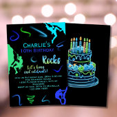 Rock Climbing Verjaardag Uitnodiging Boy Indoor Pa