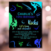 Rock Climbing Verjaardag Uitnodiging Boy Indoor Pa