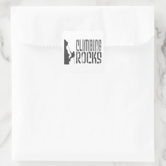 Rock Climbing Vierkante Sticker (Tas)