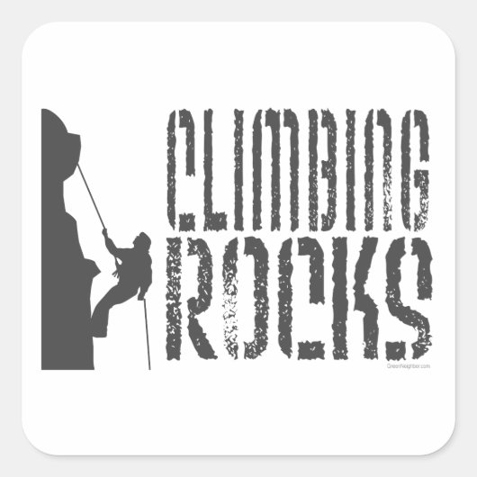 Rock Climbing Vierkante Sticker (Voorkant)
