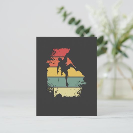Rock Climbing Vintage Briefkaart (Staand voorkant)
