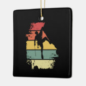 Rock Climbing Vintage Keramisch Ornament (Links)