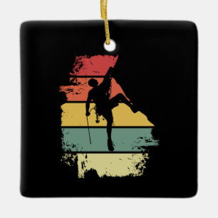 Rock Climbing Vintage Keramisch Ornament