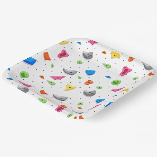 Rock Climbing Wall verjaardag Papieren Bordje (Gebogen)