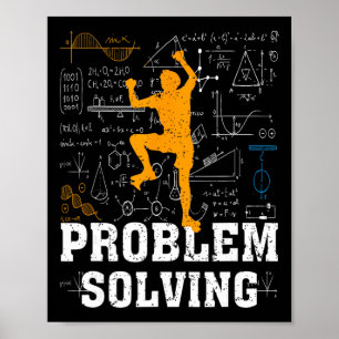 Rock Climming Wiskunde Liefhebber Probleemoplossin Poster