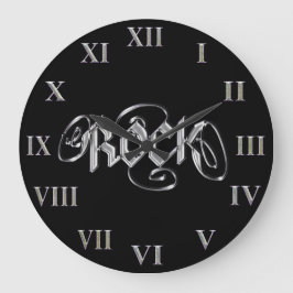Rock Clock ~ Metal Rock Music Clock Grote Klok